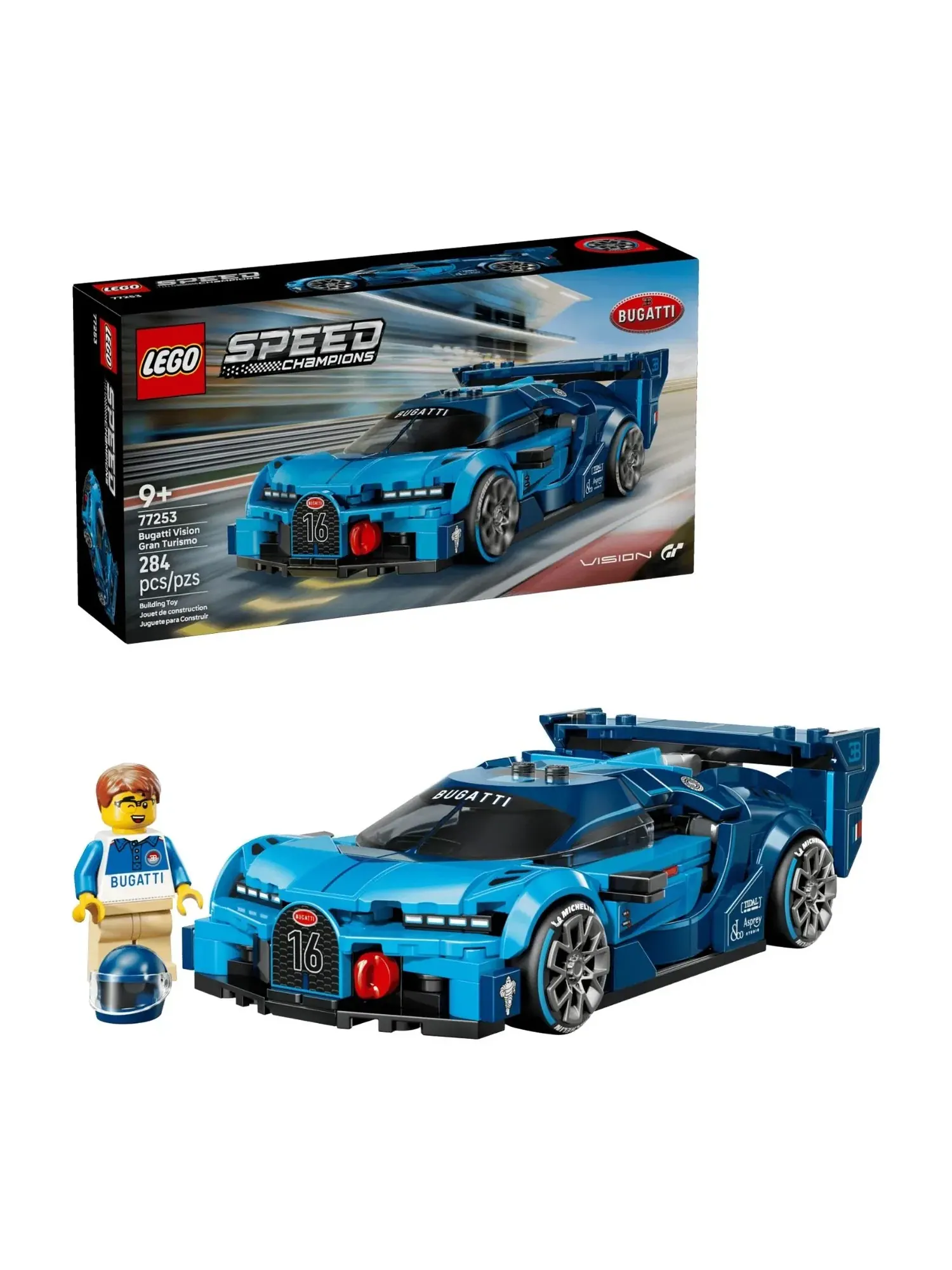 LEGO Speed Champions Bugatti Vision GT Hyper Sports Car 77253 — изображение 1 из 2, мульти