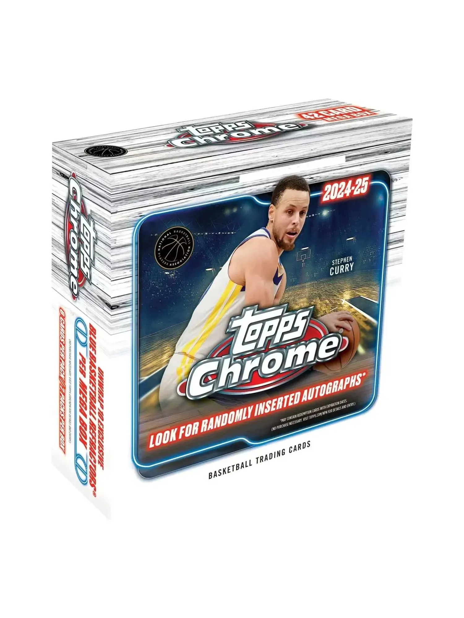Коллекционный бокс карточек Topps Chrome Basketball Mega — мульти
