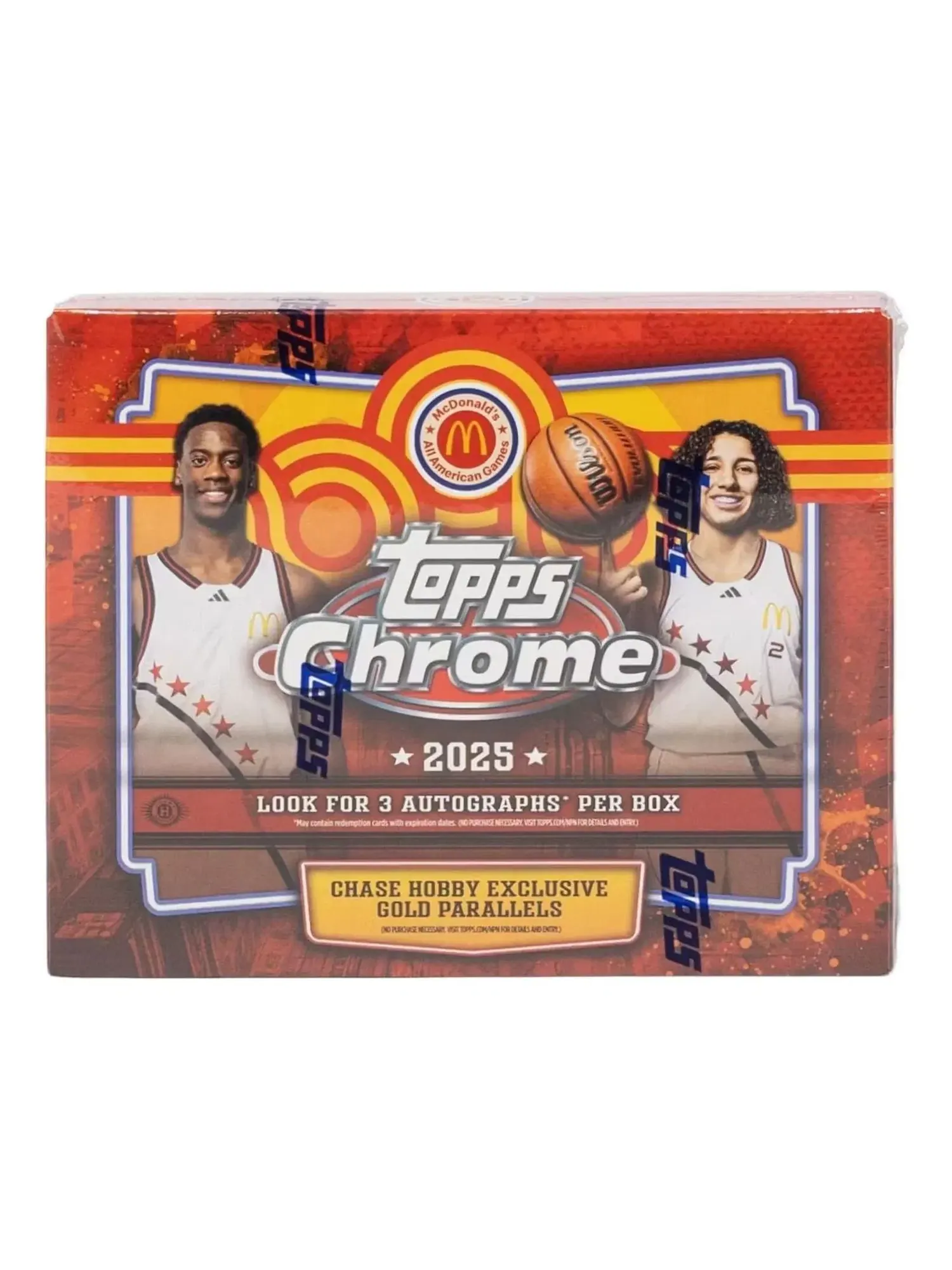 Коллекционный бокс хобби с автографами Topps Chrome Basketball 2025 McDonald's All American — мульти