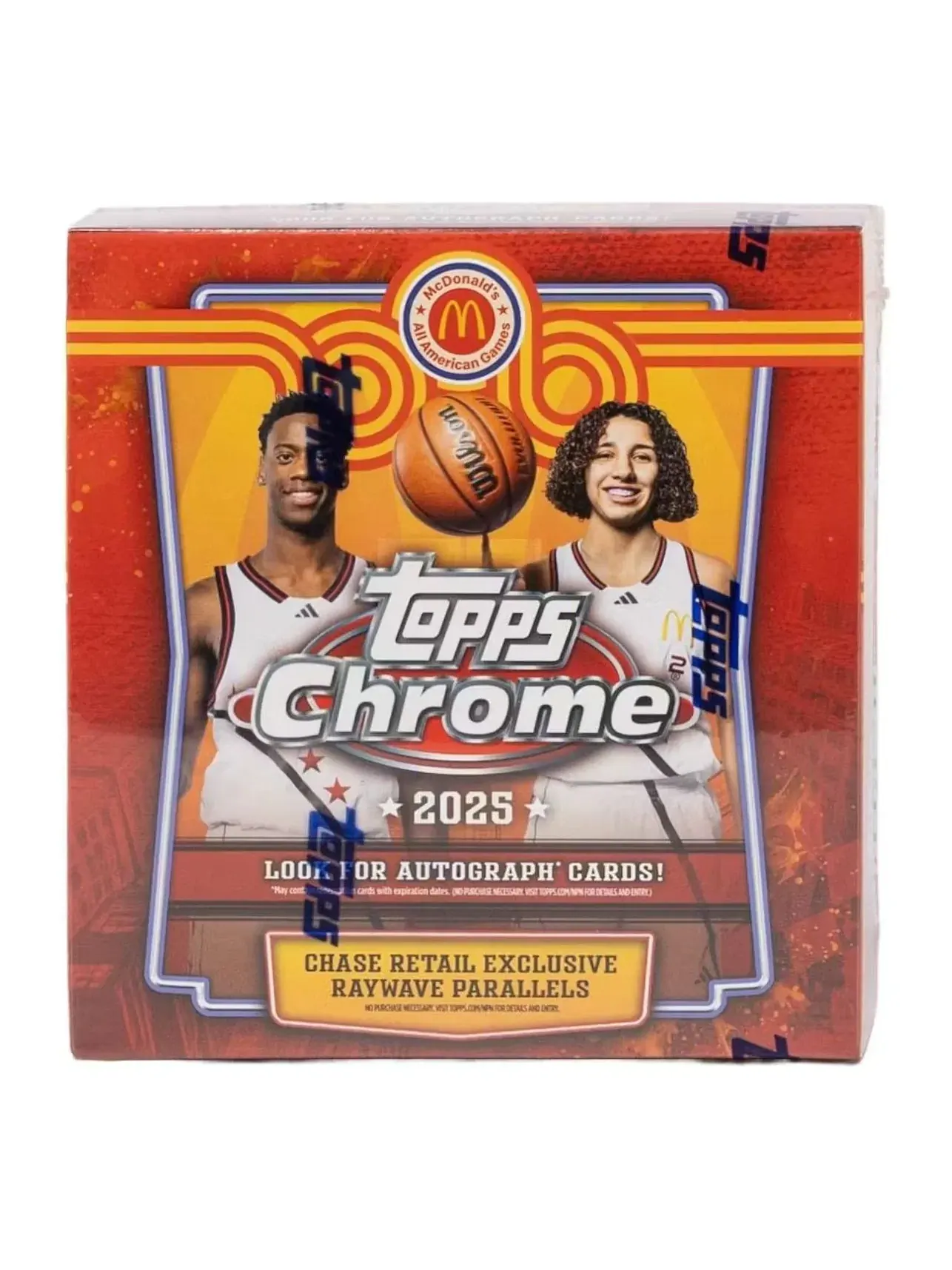 Коллекционный набор карточек Topps Chrome Basketball 2025 McDonald's All American Mega Box — мульти