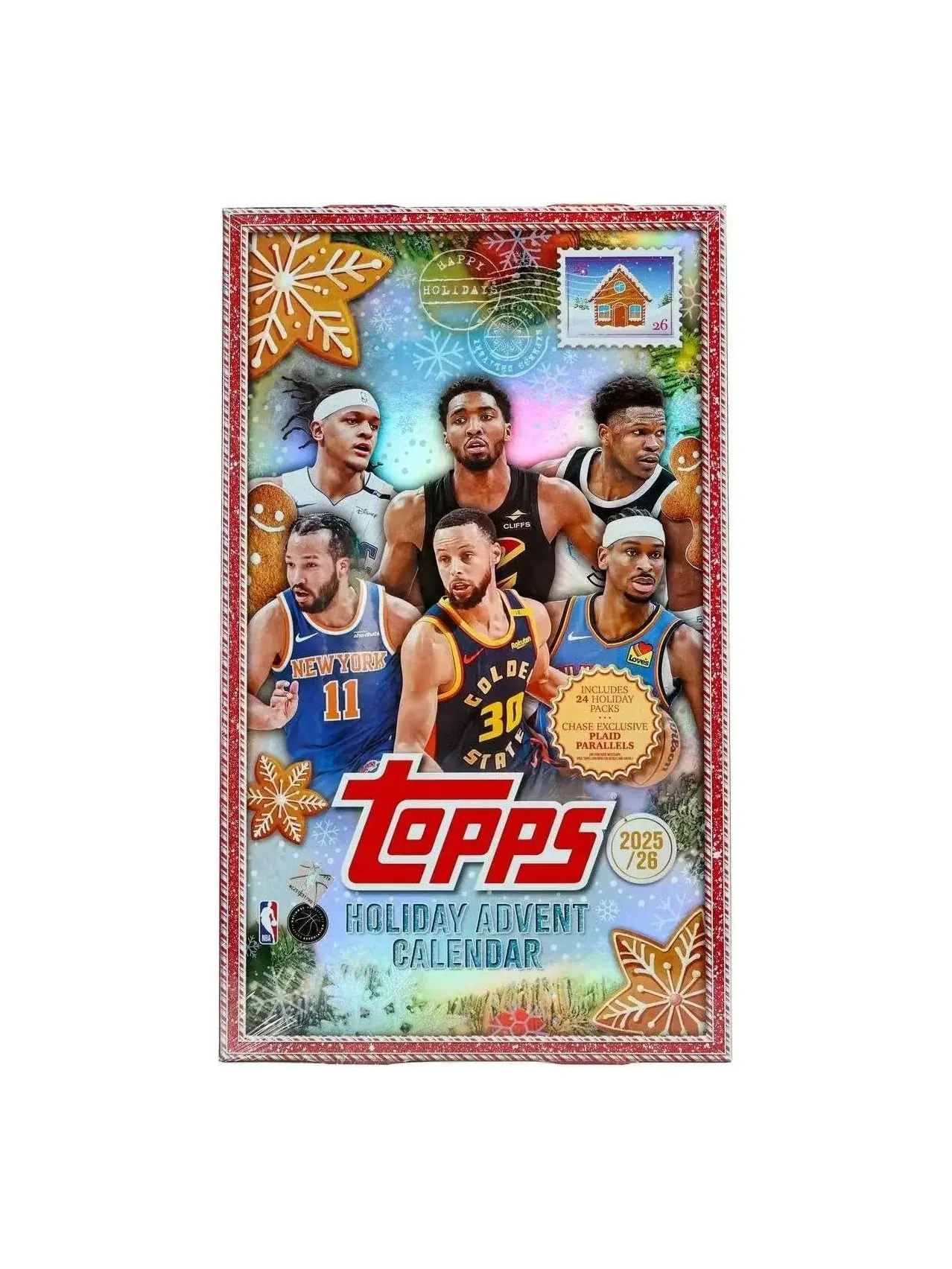 Коллекционный набор карточек с календарем ожидания праздника Topps Holiday Basketball — мульти