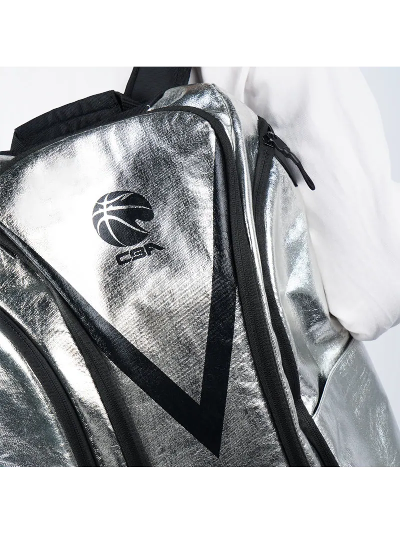 Рюкзак мужской Li-Ning CBA All Star Player Silver Black — изображение 5 из 6, серебряный