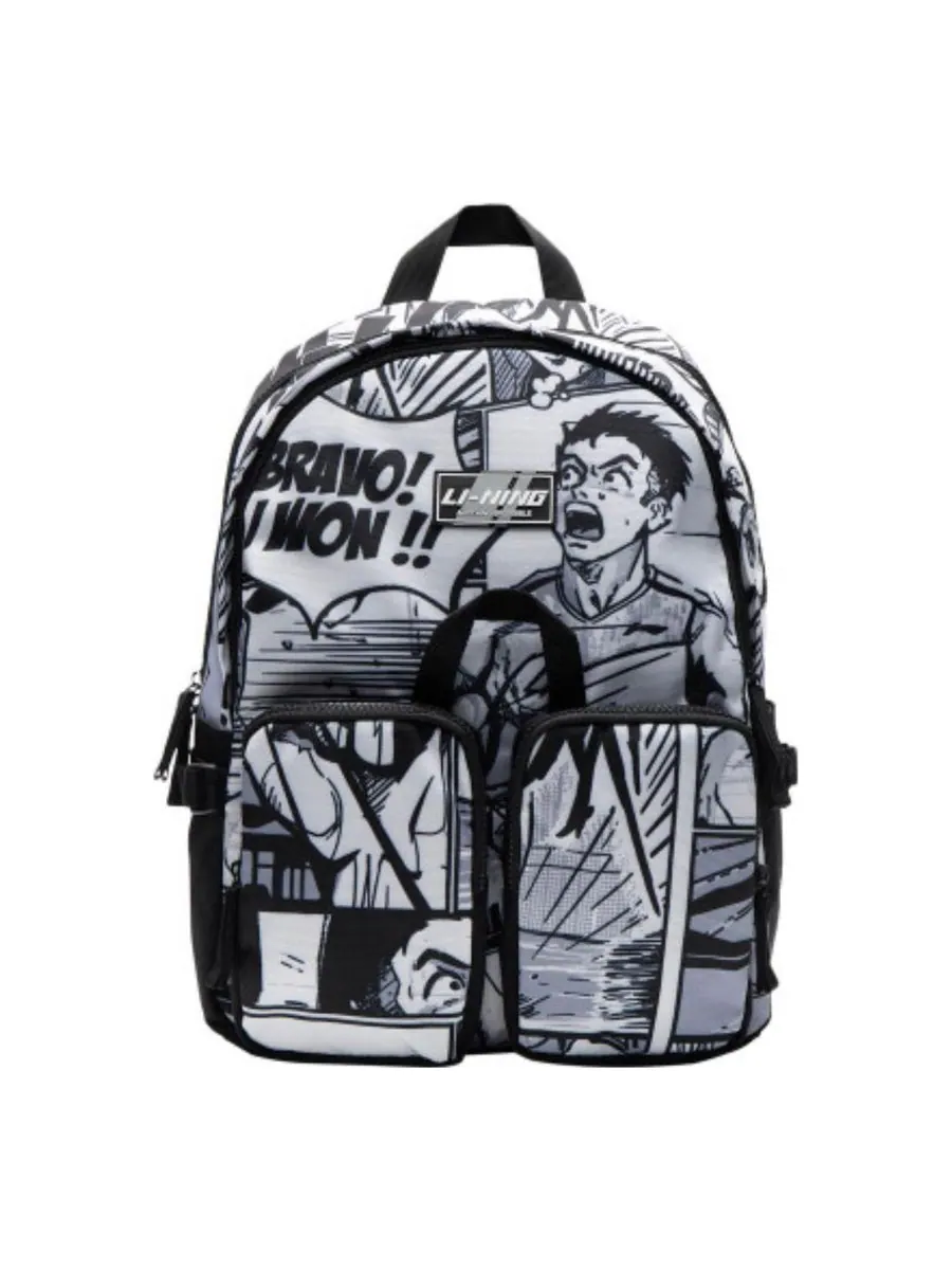 Рюкзак мужской Li-Ning Comic Graphic Black — изображение 1 из 4, черный