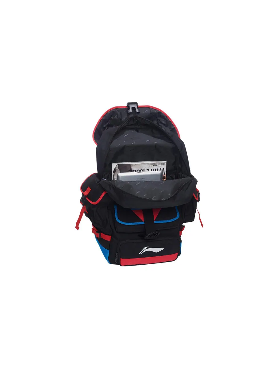 Рюкзак мужской Li-Ning Basketball Black Blue Red — изображение 4 из 8, черный
