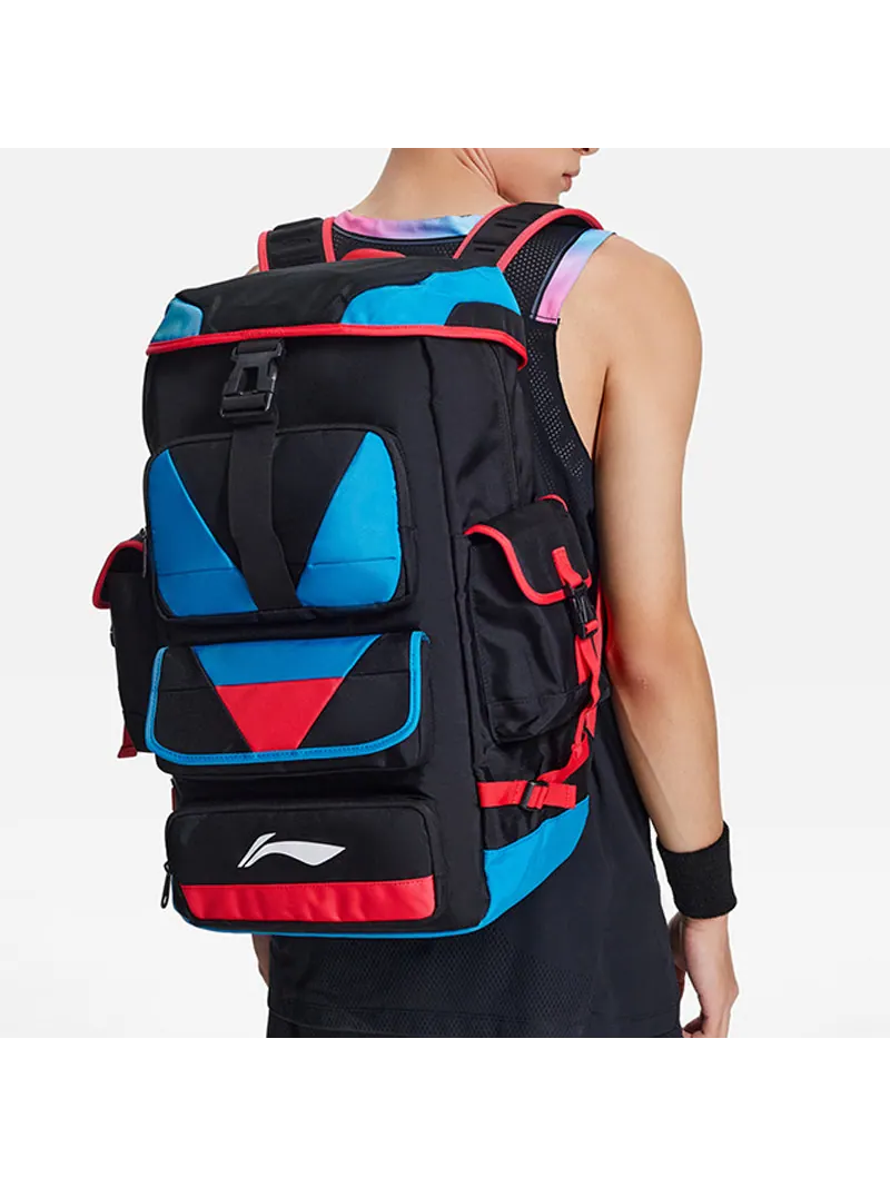 Рюкзак мужской Li-Ning Basketball Black Blue Red — изображение 5 из 8, черный