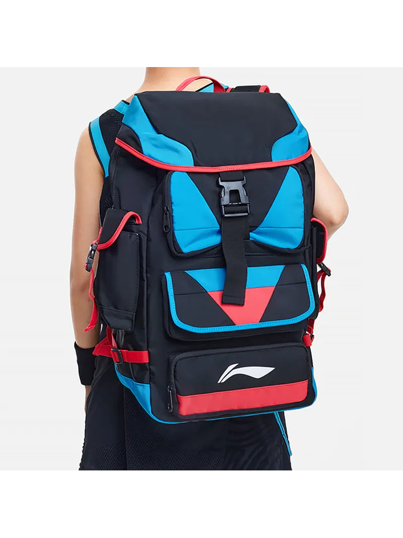 Рюкзак мужской Li-Ning Basketball Black Blue Red — изображение 6 из 8, черный