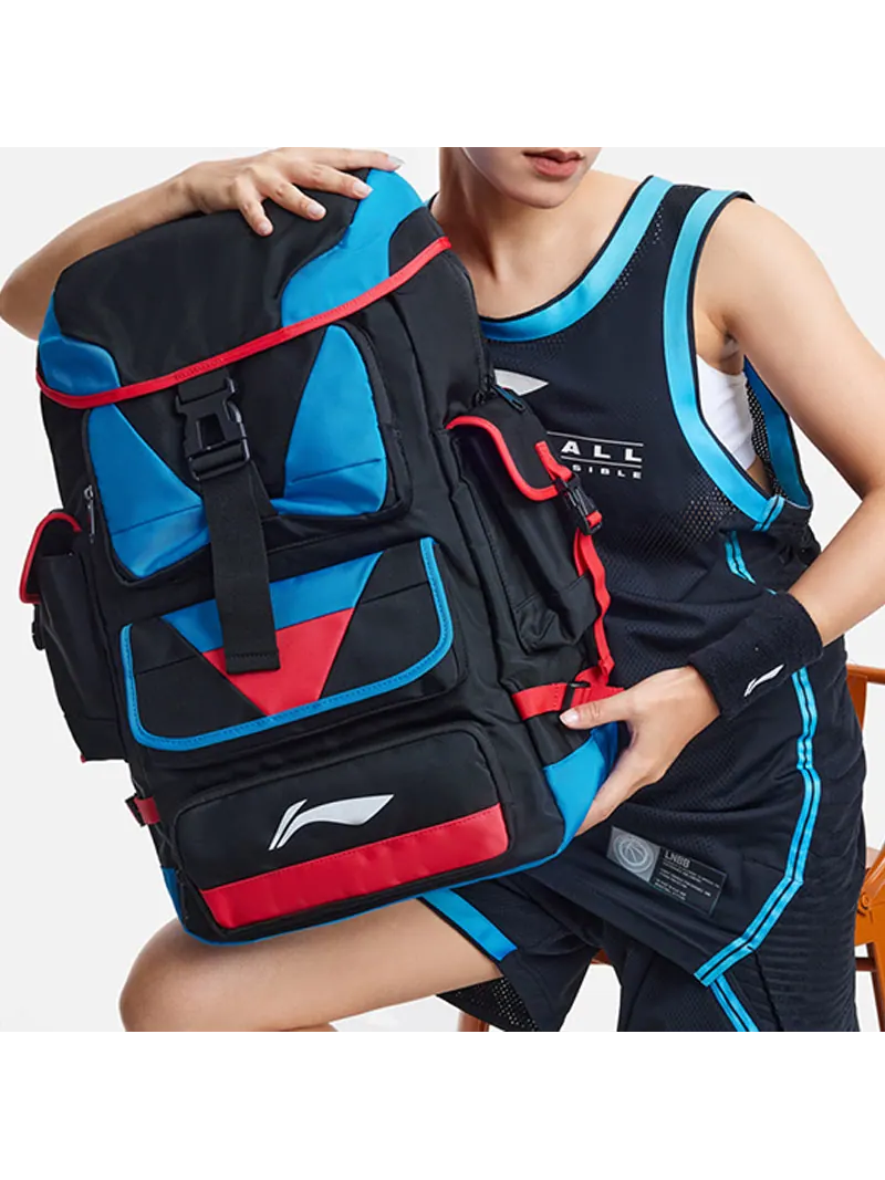 Рюкзак мужской Li-Ning Basketball Black Blue Red — изображение 7 из 8, черный