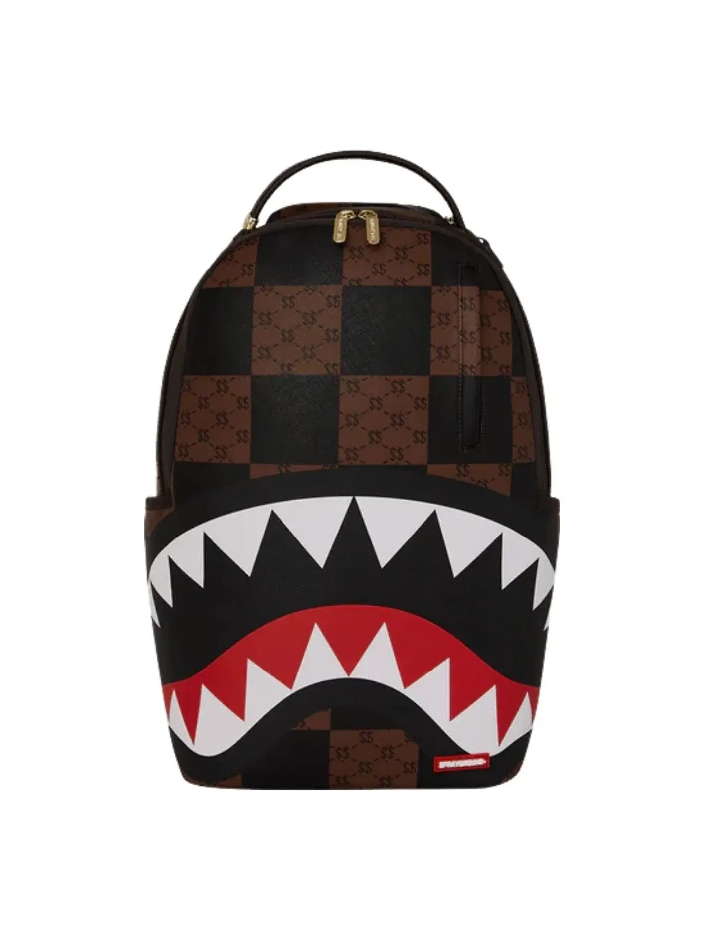 Рюкзак Sprayground That Big Check Shark — коричневый