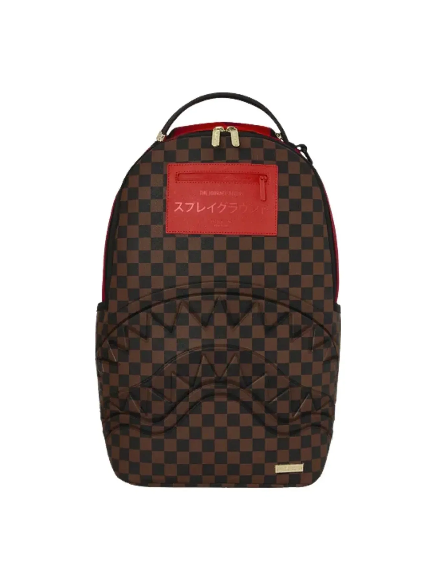 Рюкзак мужской Sprayground Katana Check Boss — коричневый