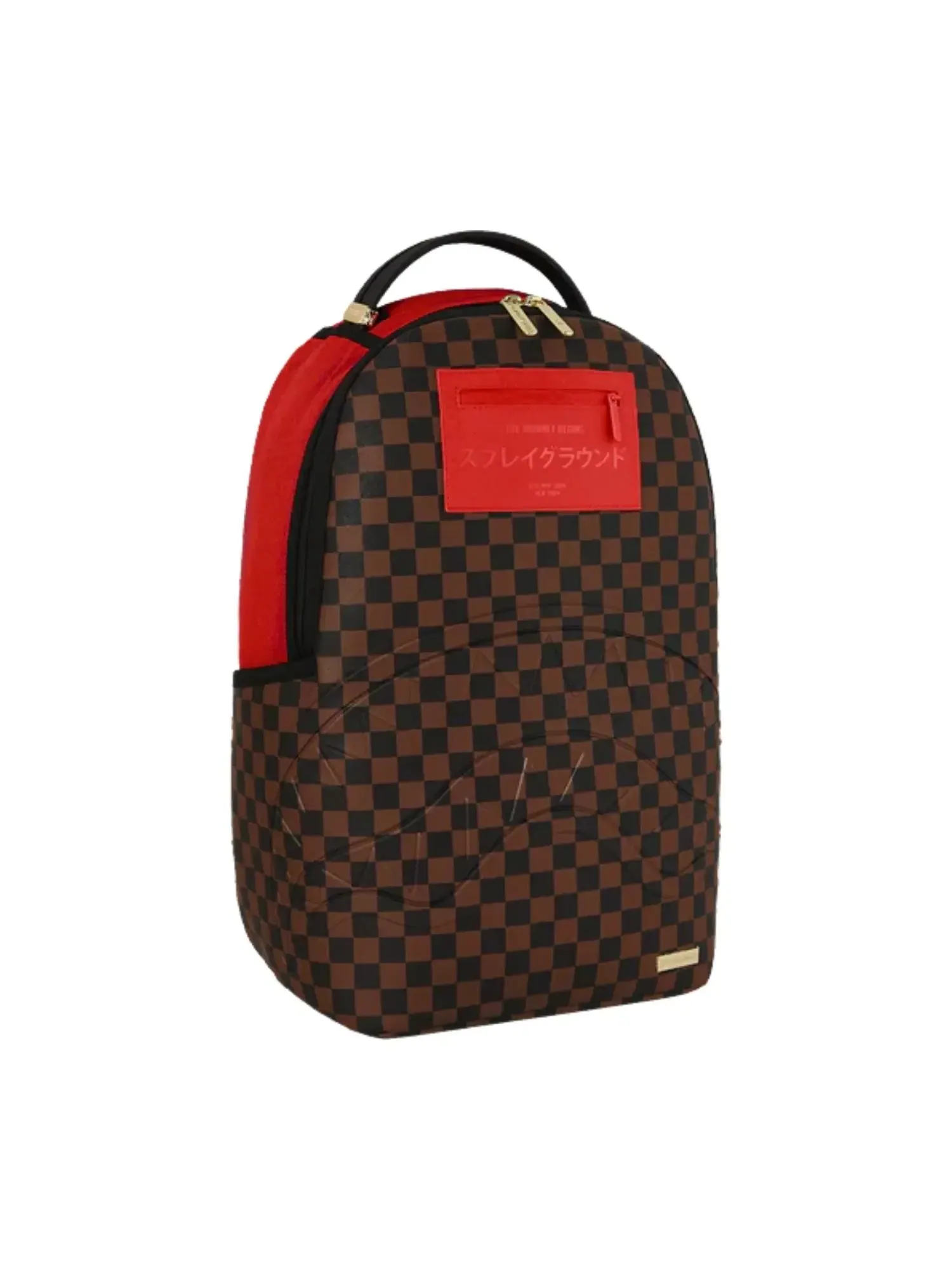 Рюкзак мужской Sprayground Katana Check Boss — изображение 2 из 4, коричневый