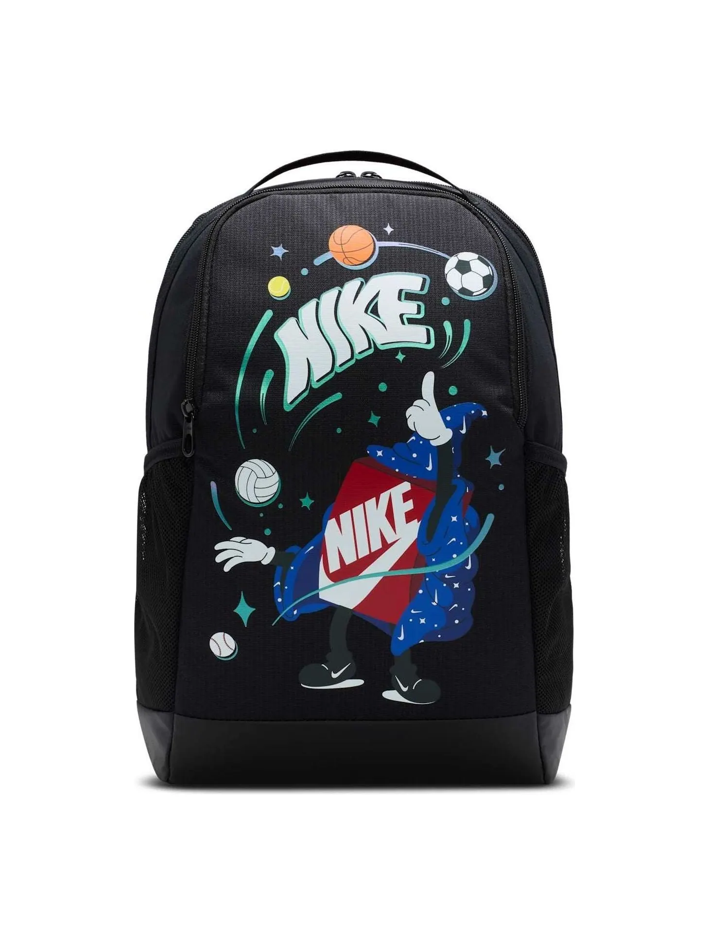 (GS) Рюкзак Nike Brasilia 18 л — изображение 1 из 2, черный/черный/белый