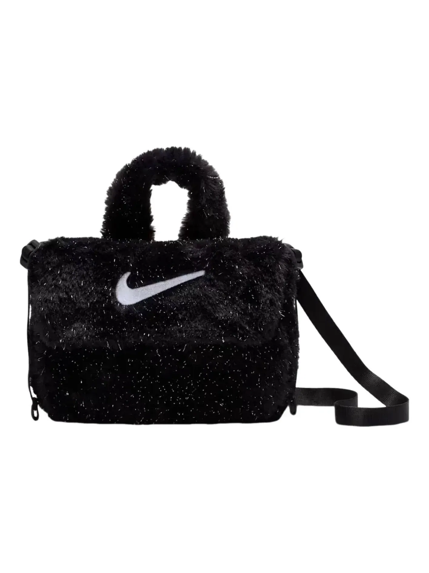 (GS) Сумка через плечо Nike 1 л из искусственного меха, цвет «Черный — изображение 1 из 3