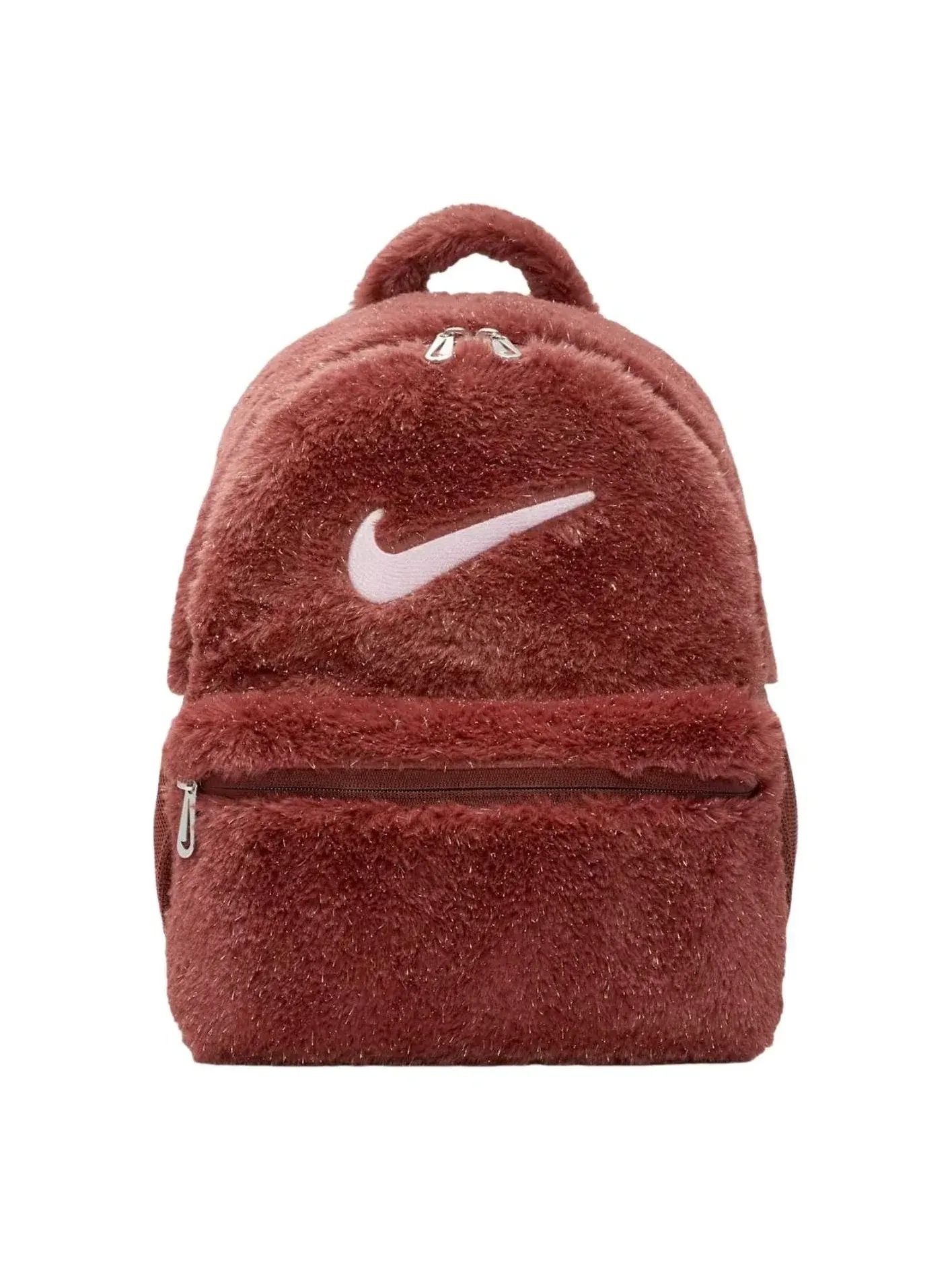(GS) Рюкзак Nike Faux Fur 11L 'Dark Pony Pink Foam' — изображение 1 из 4, бордовый