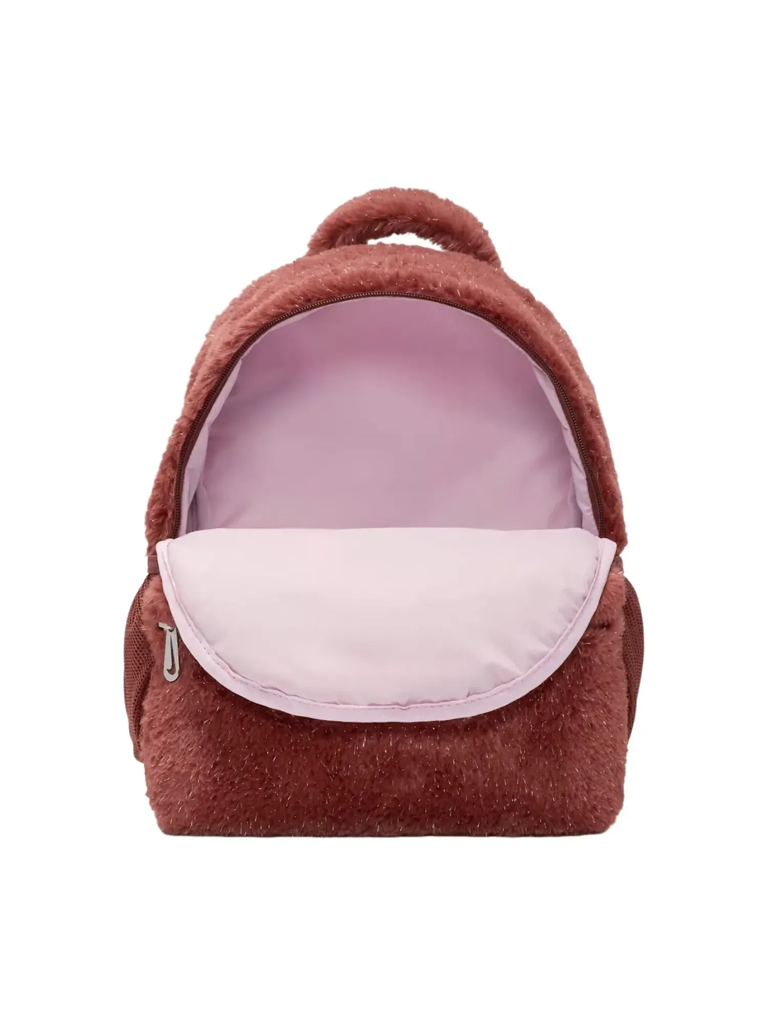(GS) Рюкзак Nike Faux Fur 11L 'Dark Pony Pink Foam' — изображение 3 из 4, бордовый