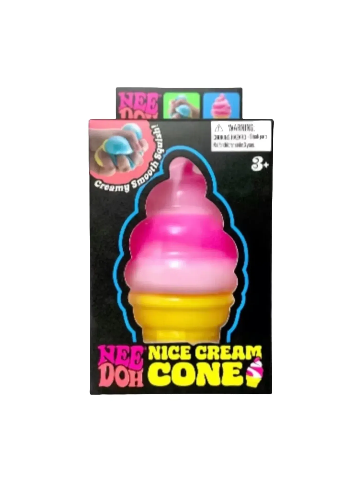 Игрушка-антистресс NeeDoh Nice Cream в виде мороженого в рожке — изображение 1 из 1, розовый