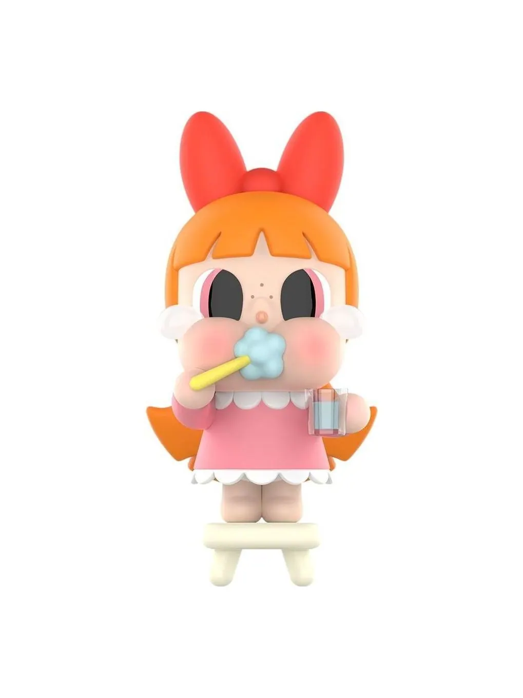 Фигурка Pop Mart x Powerpuff Girls CryBaby Vinyl Figures 'Brushing Teeth Bloosm' — изображение 1 из 1, розовый