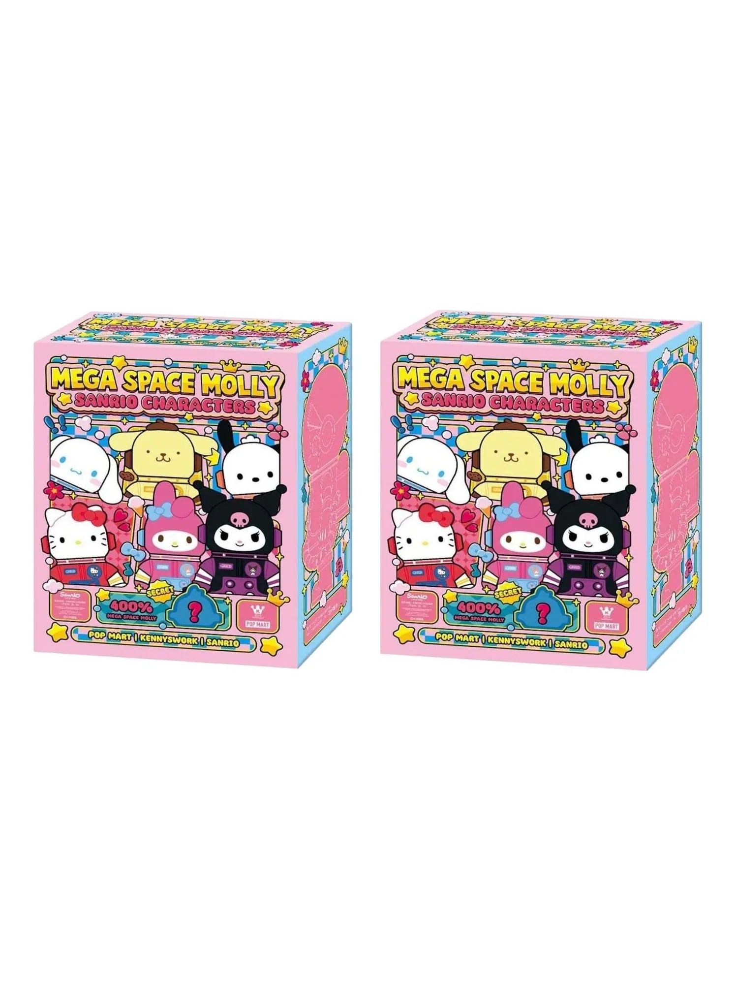 Набор Pop Mart Mega Space Molly Sanrio Characters, 400% запечатанная упаковка (2 непрозрачные коробки) — изображение 1 из 1