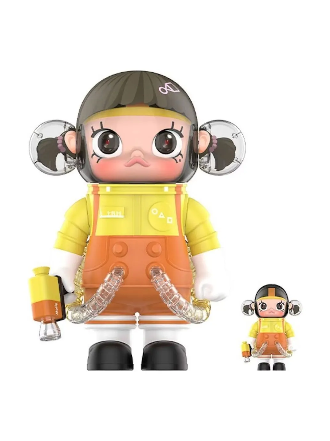 Фигурка Pop Mart Mega Space Molly Squid Game Young-Hee 100% & 400% Set — изображение 1 из 1, желтый