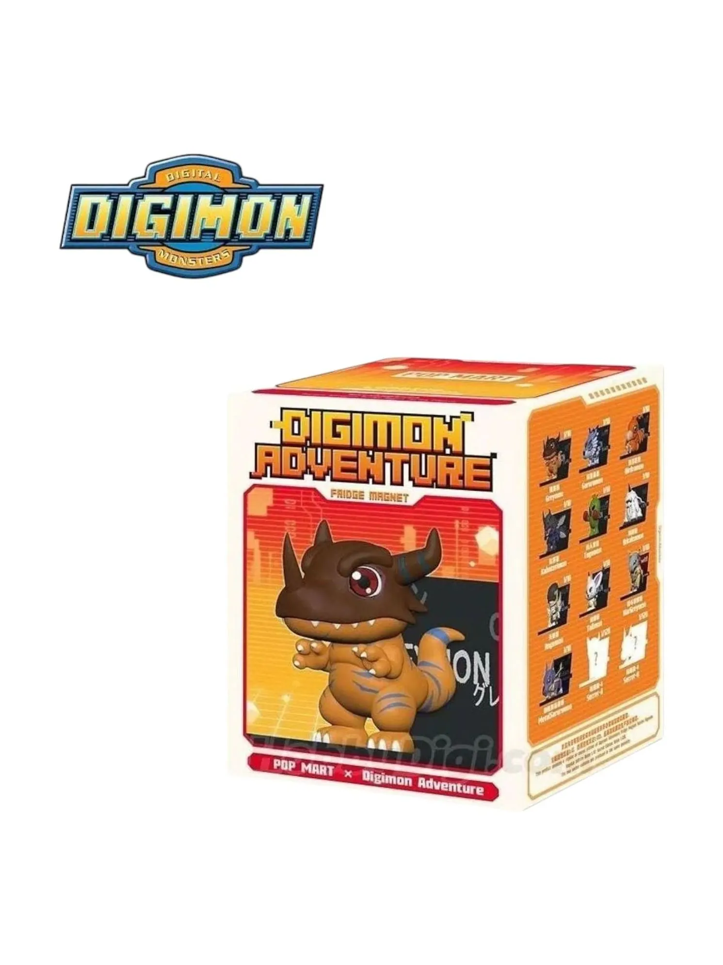 Магнит на холодильник Pop Mart Digimon, запечатанная упаковка (1 слепой бокс) — изображение 1 из 1, мульти