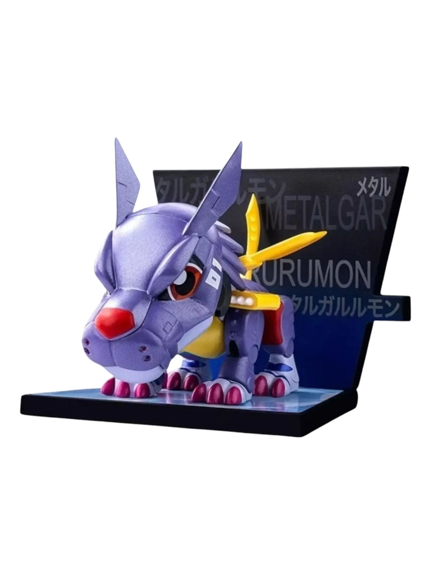 Магнит на холодильник Pop Mart Digimon, запечатанная упаковка, 'Metal Garurumon' — изображение 1 из 1, мульти