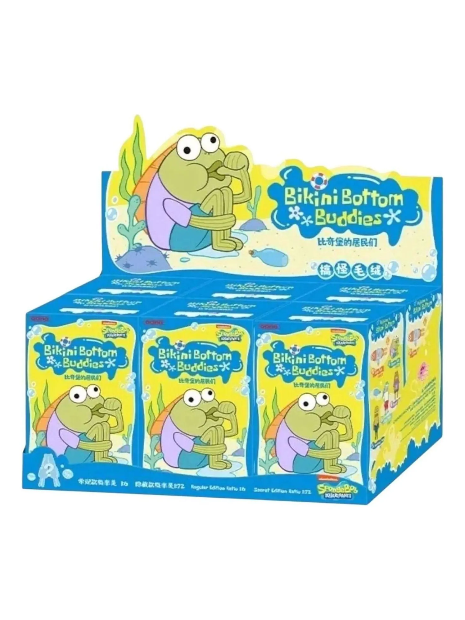 Набор плюшевых игрушек Pop Mart x Bikini Bottom Buddies в запечатанной упаковке (6 коробочек-сюрпризов) — изображение 1 из 1