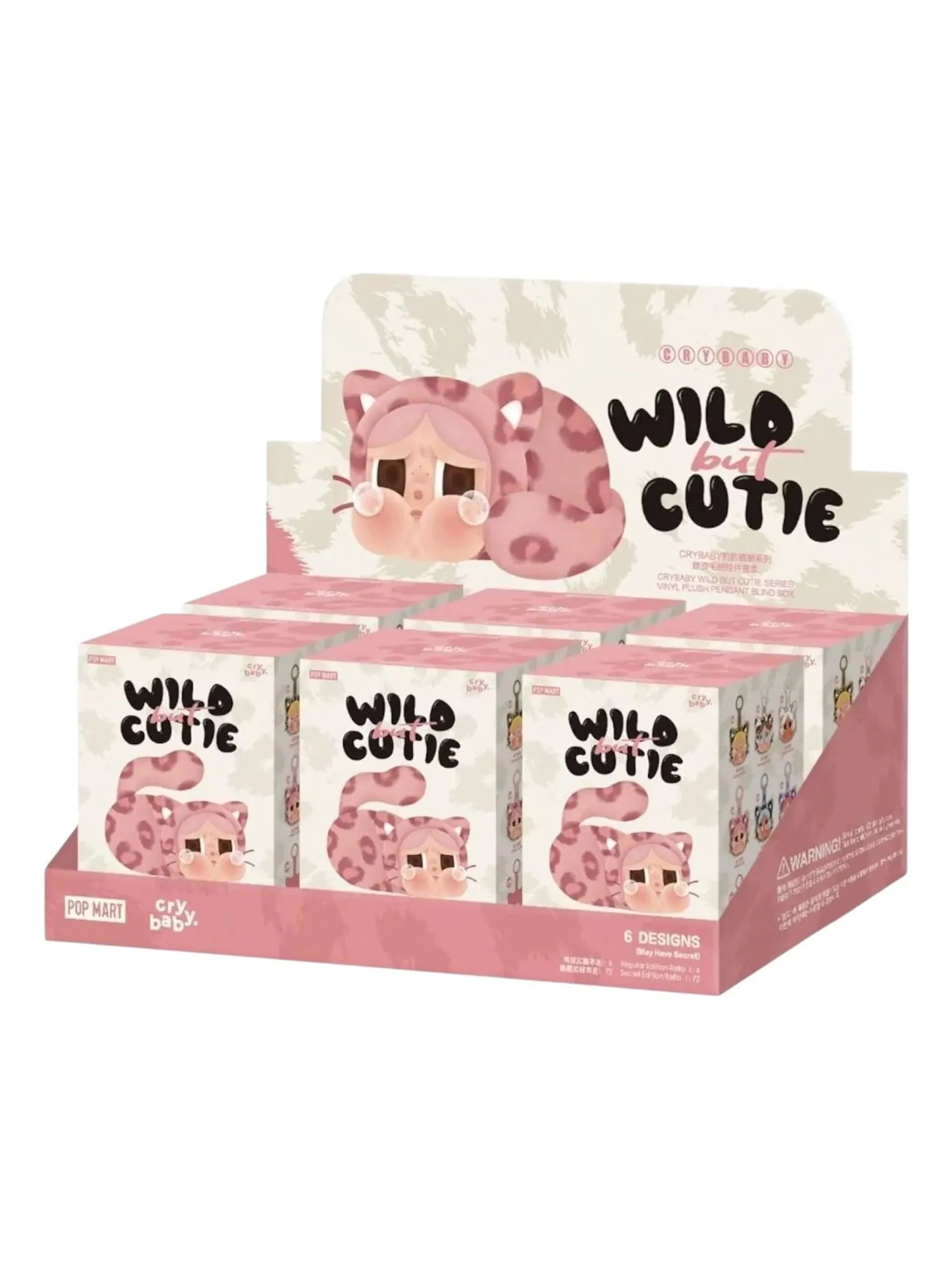 Мягкая виниловая подвеска Pop Mart CryBaby Wild but Cutie, запечатанная упаковка (6 коробочек-сюрпризов) — изображение 1 из 1