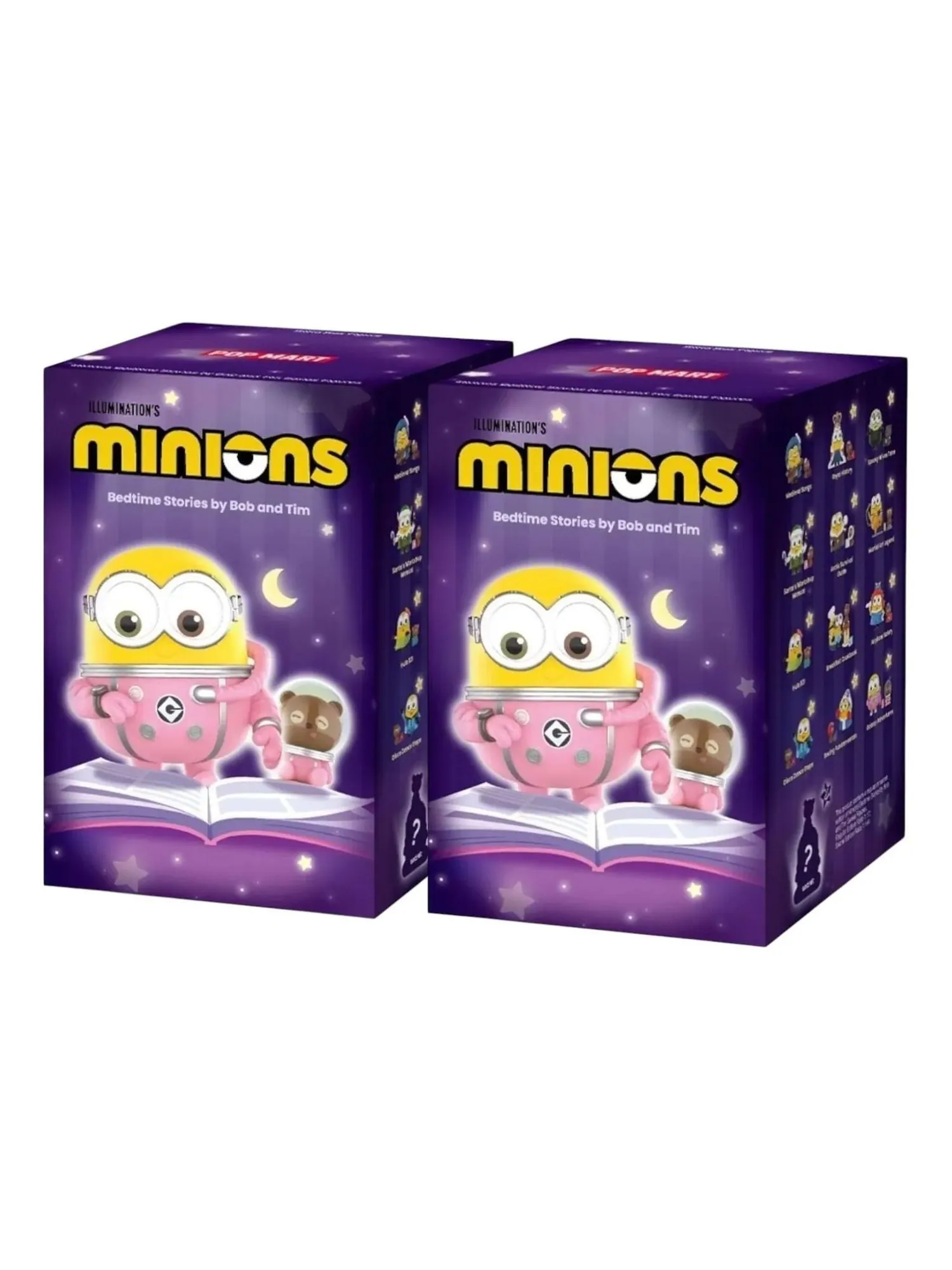 Фигурка Pop Mart Minions Bedtime Stories by Bob and Tim Figures Sealed Case (2 Blind Boxes) — изображение 1 из 1, мульти