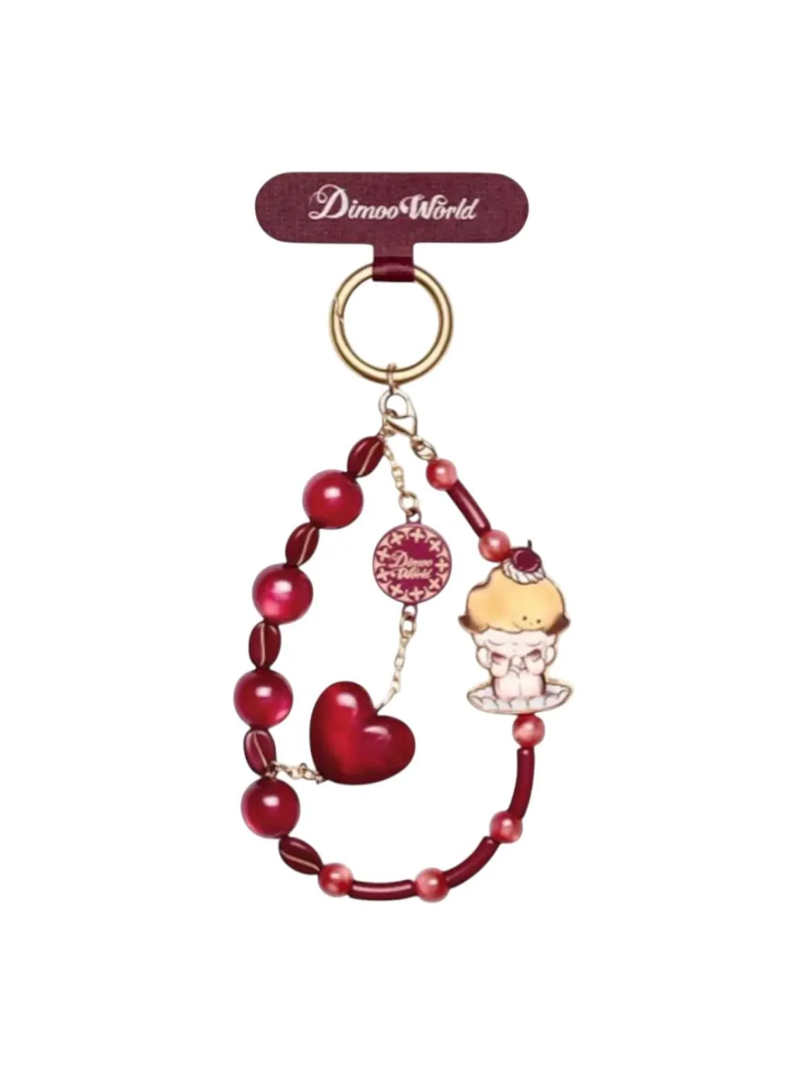 Фигурка Pop Mart Dimoo Crush on Coffee Phone Charm 'Caramel Hug' — изображение 1 из 1, мульти