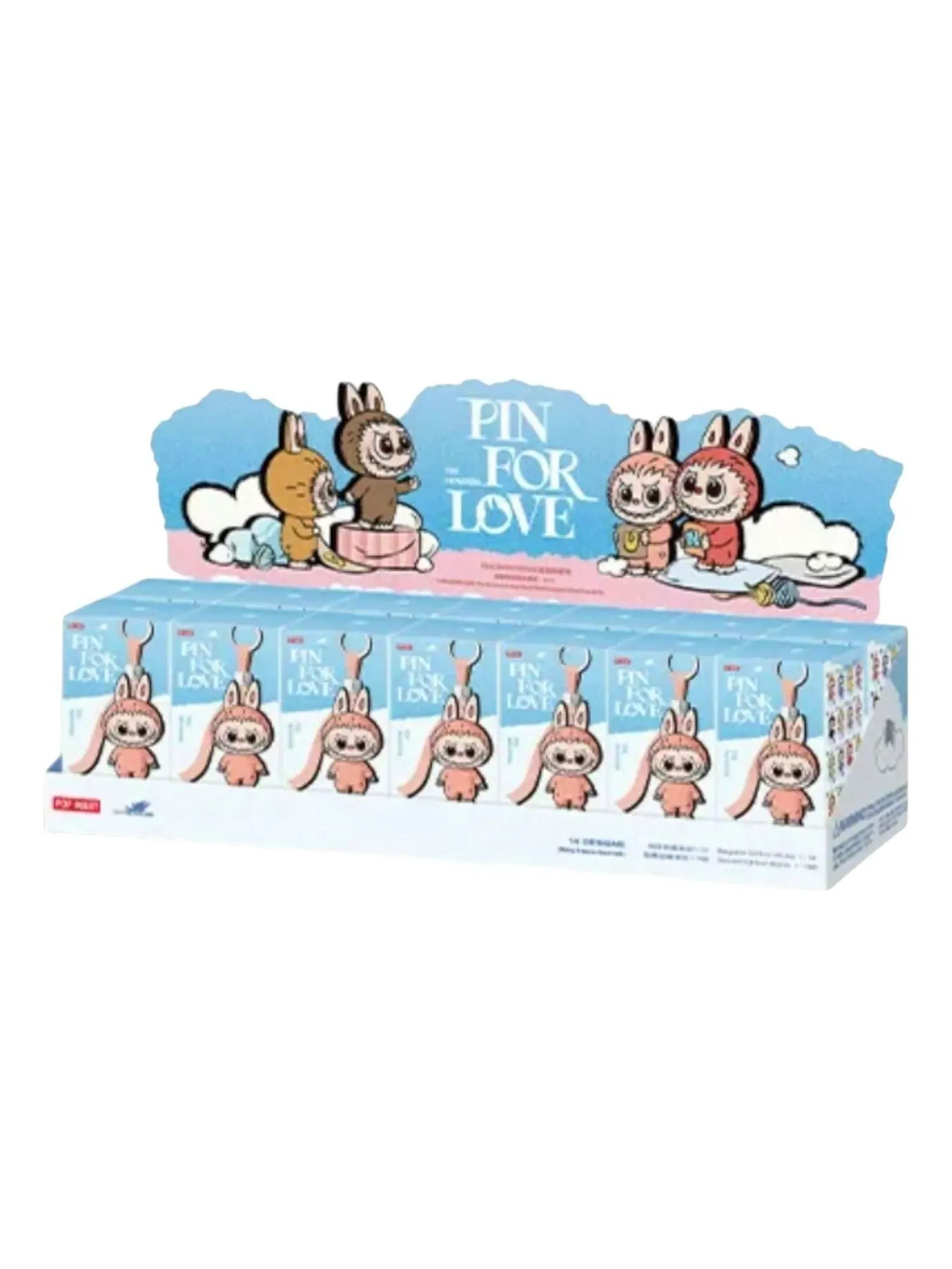 Набор плюшевых значков Pop Mart The Monsters Labubu Pin for Love (14 коробочек-сюрпризов) — изображение 1 из 1, мульти