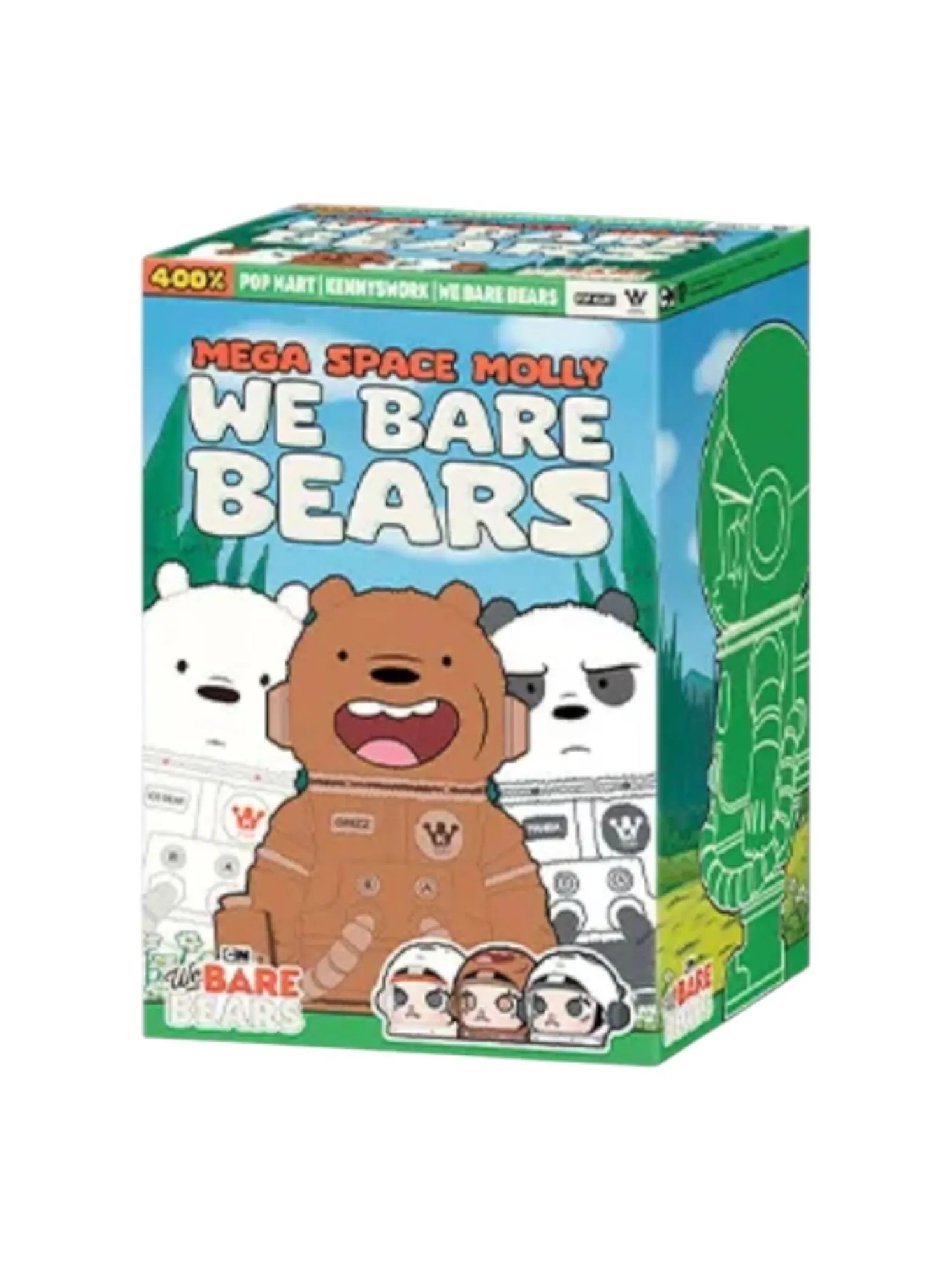 Pop Mart Mega Space Molly 400% We Bare Bears Sealed Case (1 Blind Box) — изображение 1 из 1, мульти