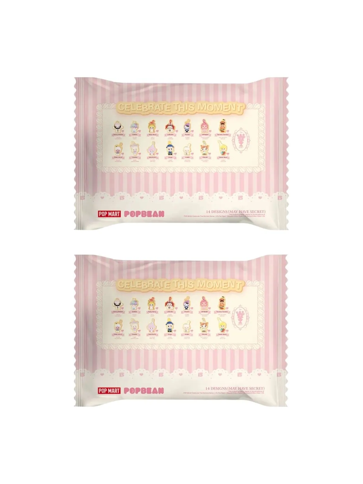 Набор фигурок Pop Mart Pop Bean Celebrate This Moment в запечатанных упаковках (2 непрозрачные упаковки) — изображение 1 из 1