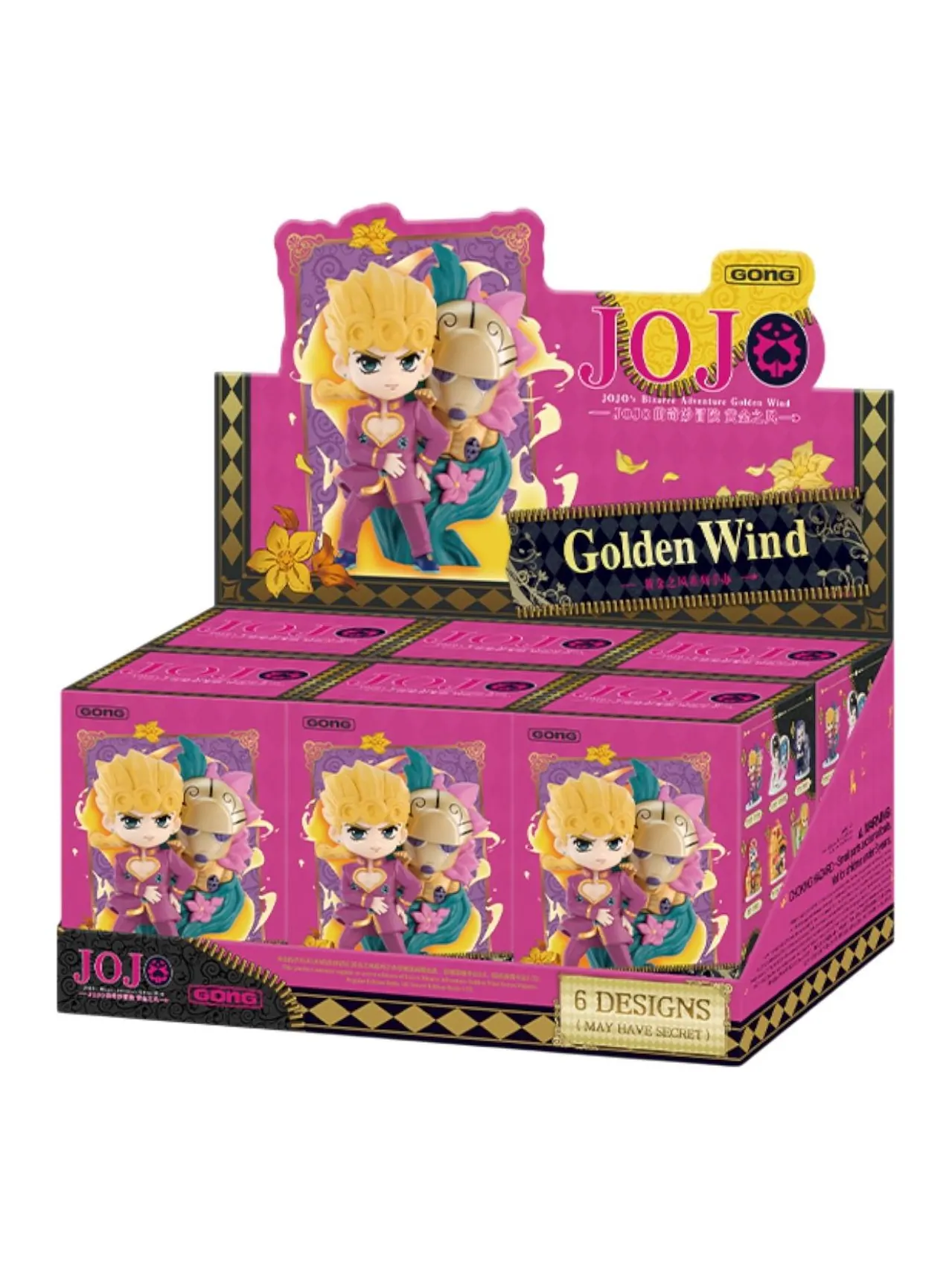 Набор фигурок Pop Mart Golden Wind Jojo's Bizarre Adventure в запечатанной упаковке (6 коробочек-сюрпризов), мульти