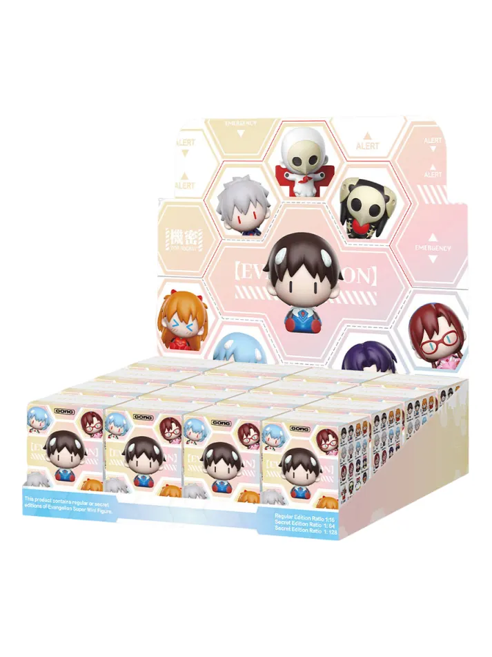 Набор мини-фигурок Pop Mart Evangelion Super Mini Figure, запечатанная упаковка (16 коробочек-сюрпризов) — изображение 1 из 1