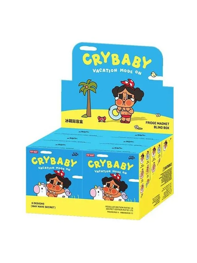 Набор магнитов на холодильник Pop Mart CRYBABY Vacation Mode On Series (6 штук в закрытых коробках) — изображение 1 из 1
