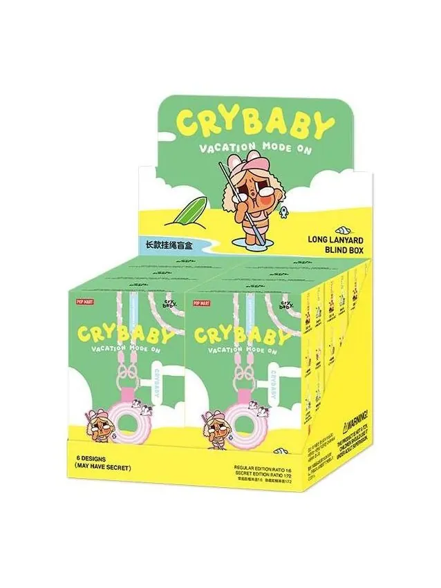 Фигурка Pop Mart CRYBABY Vacation Mode On Series Long Lanyard Seal Cases (6 Blind box) — изображение 1 из 1, мульти