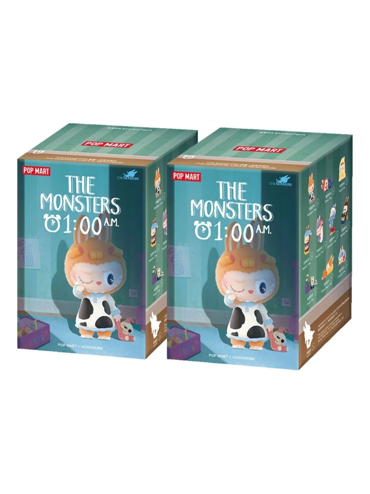 Фигурки Pop Mart из серии «Монстры: 1:00 утра», запечатанные коробки (2 закрытых коробки) — изображение 1 из 1, мульти