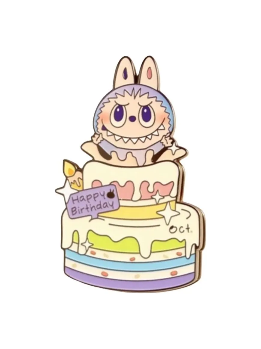 Значок Pop Mart Labubu Birthday Badge — изображение 1 из 1, мульти