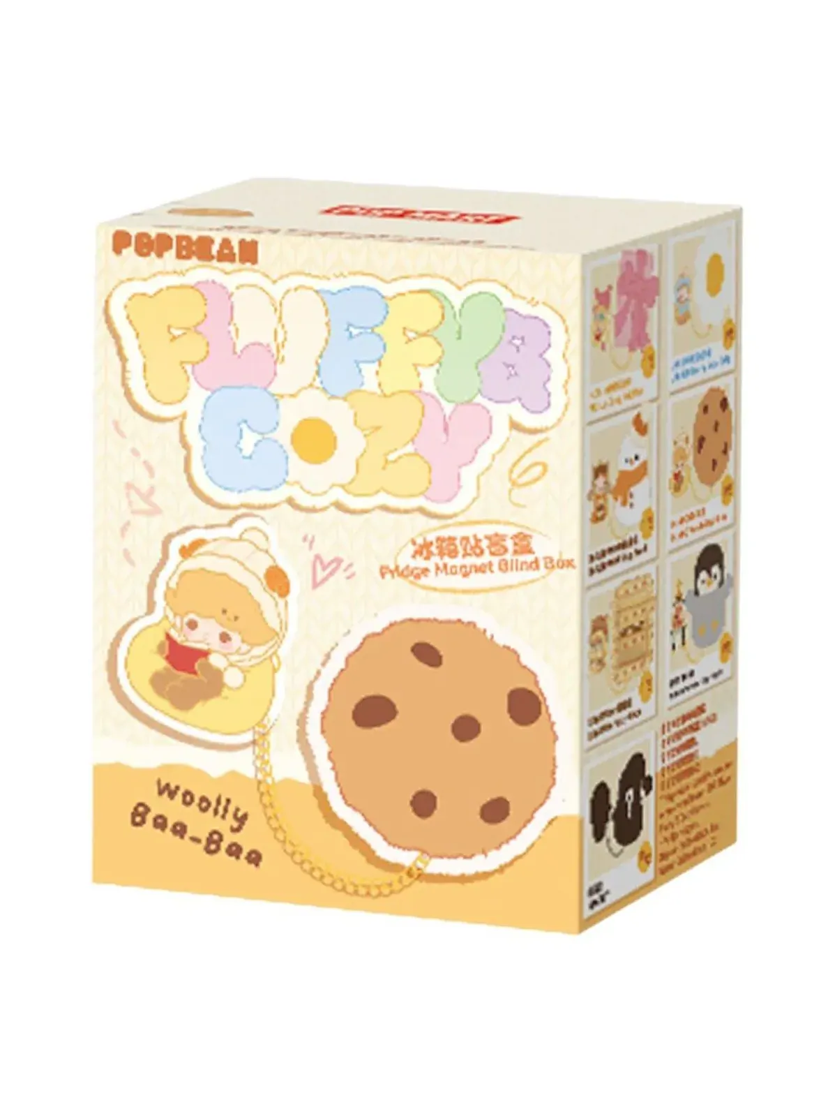 Магнит на холодильник Pop Mart Pop Bean Fluffy and Cozy (1 непрозрачная коробка) — изображение 1 из 1, мульти
