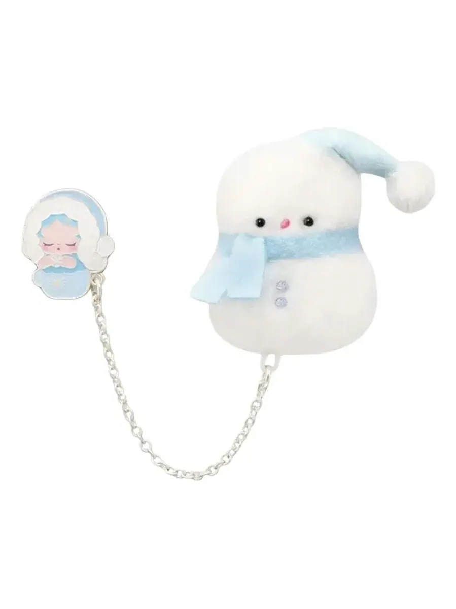 Магнит на холодильник Pop Mart Pop Bean Fluffy and Cozy «Пушистый снеговик Skullpanda», секретное издание, мульти