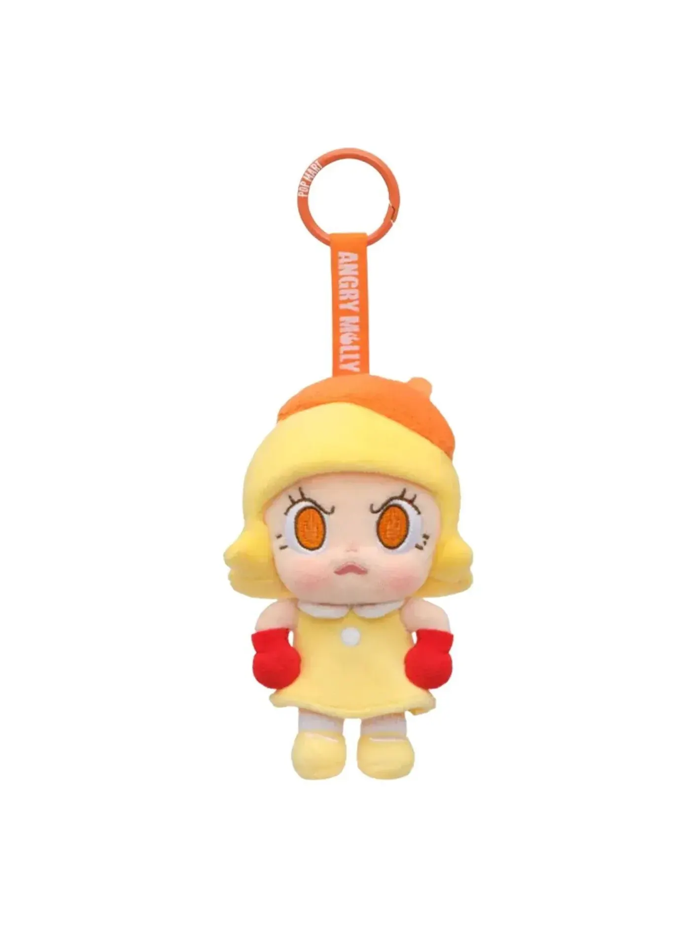 Мягкая игрушка Pop Mart Angry Molly из серии Angry Energy, плюшевый кулон «Желтый огонь», секретное издание A, мульти
