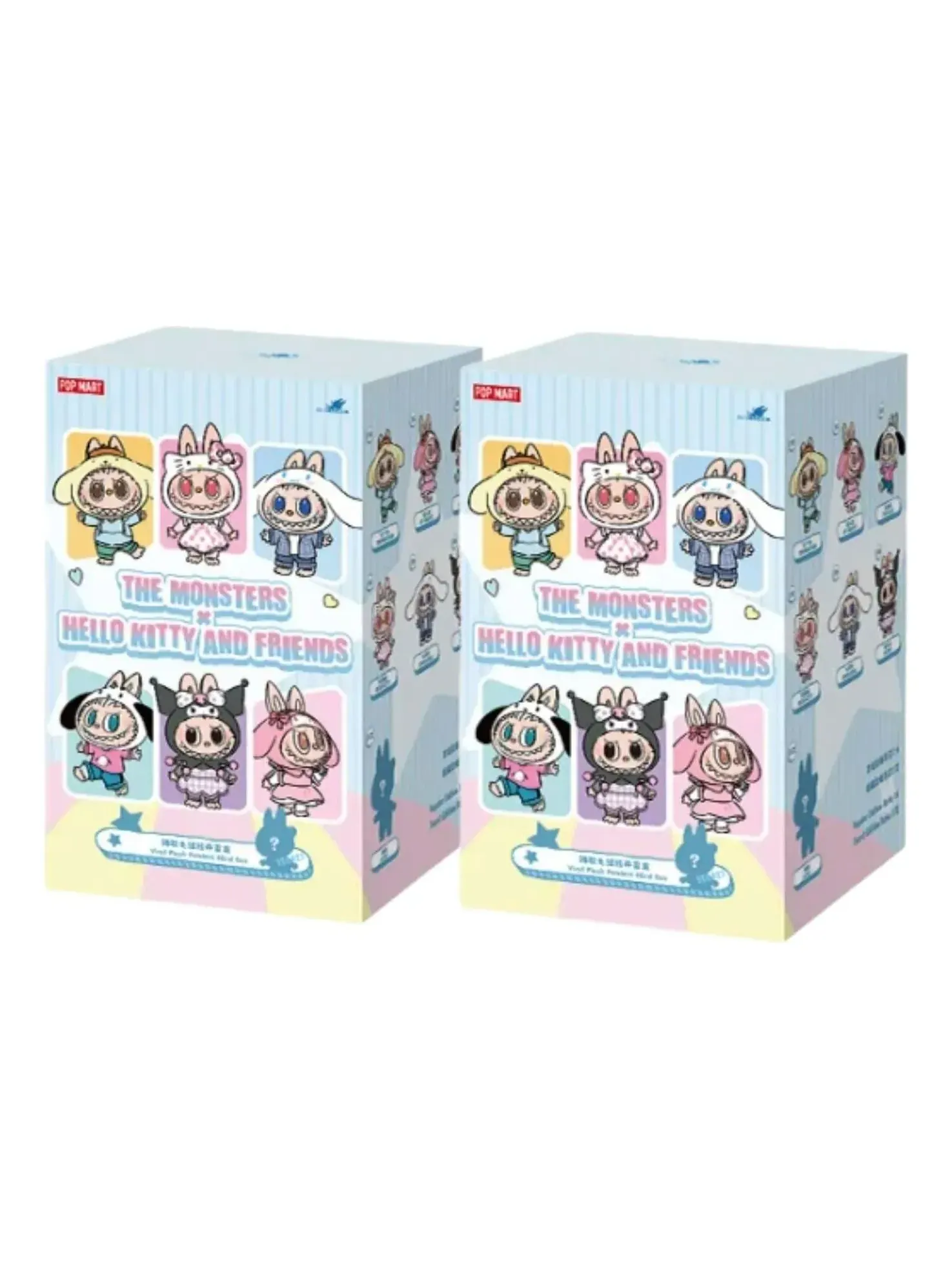 Фигурка Pop Mart THE MONSTERS x Hello Kitty and Friends Series Vinyl Plush Pendant Sealed Case (2 Blind Boxes), мульти