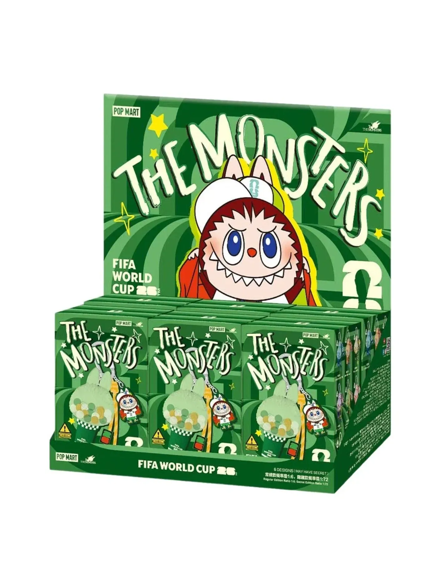 Коллекционная фигурка-подвеска Labubu из серии The Monsters × FIFA набор из 6 слепых боксов Pop Mart — изображение 1 из 1