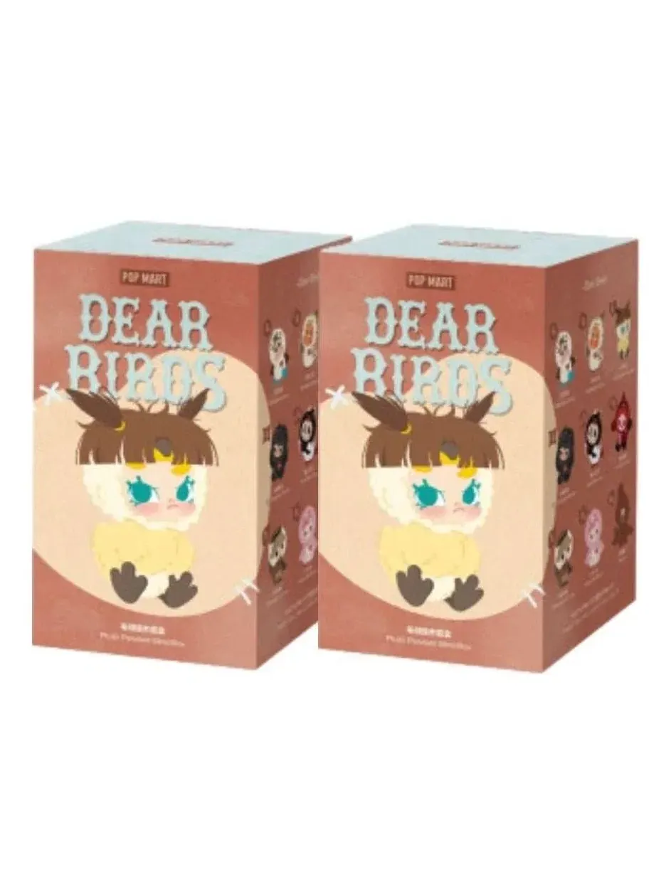Коллекционная фигурка Pop Mart Dear Birds Серия Plush Pendent 2 слепые коробки