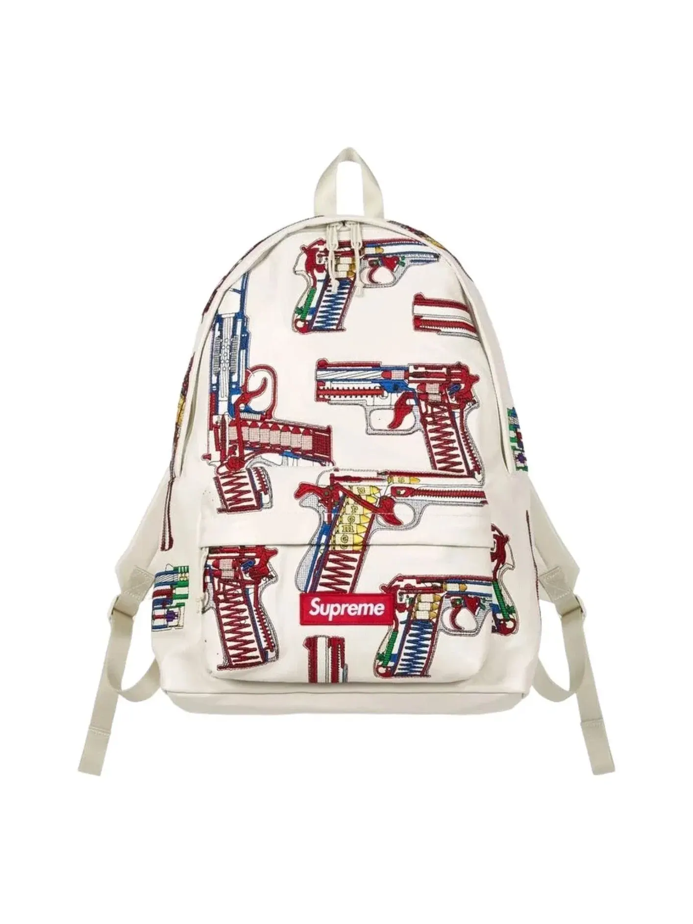 Мужской рюкзак с вышивкой Guns Supreme — изображение 1 из 1, белый