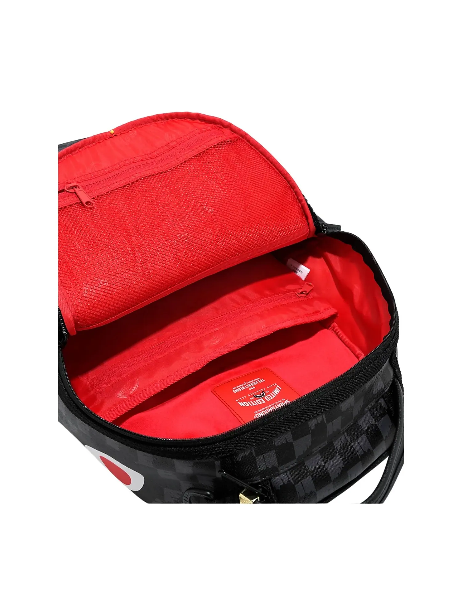 Рюкзак мужской Sprayground Drip Check Shark — изображение 4 из 5, черный