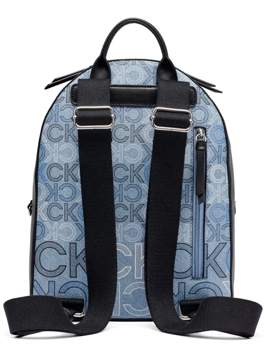 Рюкзак Calvin Klein Kyren Denim Signature — изображение 2 из 5, джинсовый синий мульти