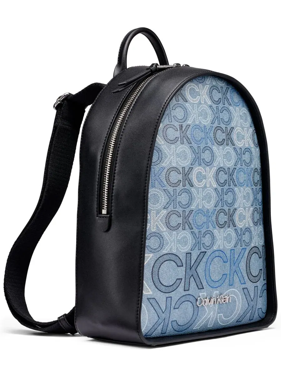 Рюкзак Calvin Klein Kyren Denim Signature — изображение 3 из 5, джинсовый синий мульти