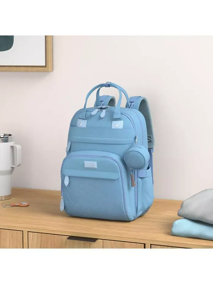 Стильный детский рюкзак-сумка для подгузников 26L Babbleroo — изображение 3 из 10, синий