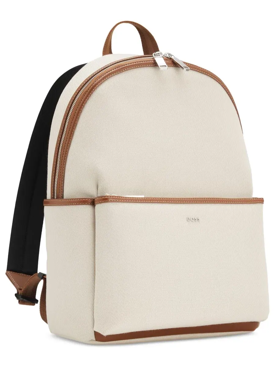 Мужской дорожный рюкзак Dakkar Hugo Boss — изображение 3 из 5, бежевый