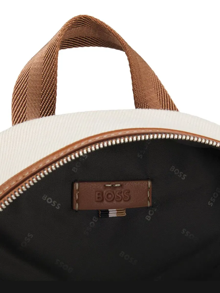 Мужской дорожный рюкзак Dakkar Hugo Boss — изображение 4 из 5, бежевый